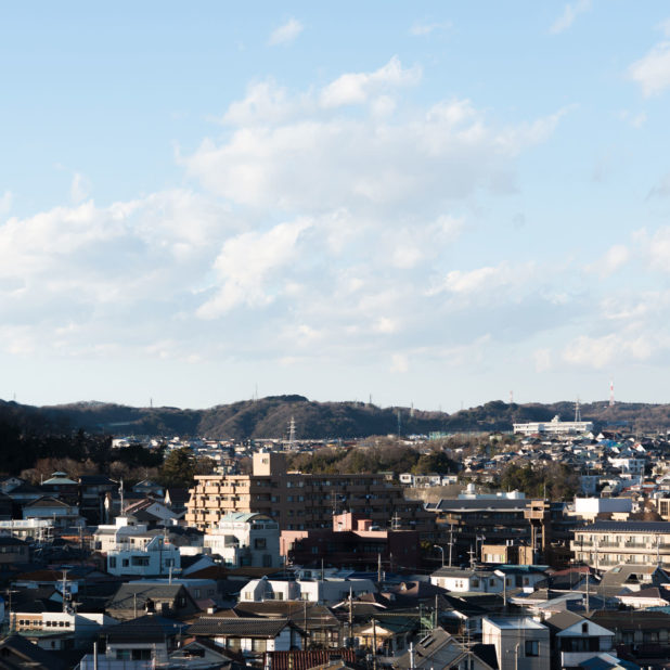 pemandangan bangunan Kumosora iPhone7 Plus Wallpaper