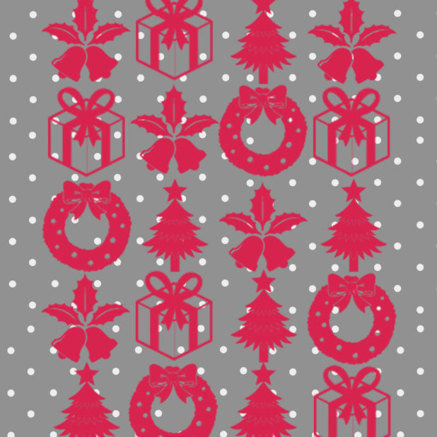 rak hadiah Natal merah perak iPhone7 Plus Wallpaper