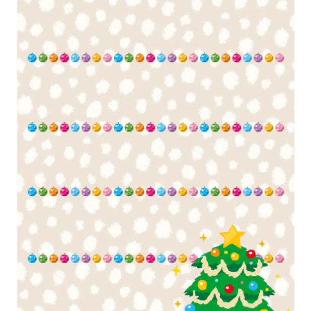 Pohon rak Natal berwarna-warni Persik iPhone7 Plus Wallpaper