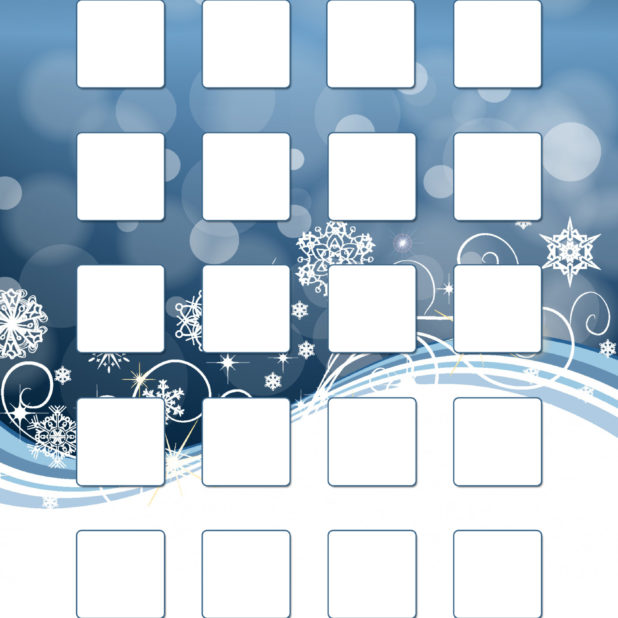 Rak biru musim dingin salju sederhana iPhone7 Plus Wallpaper