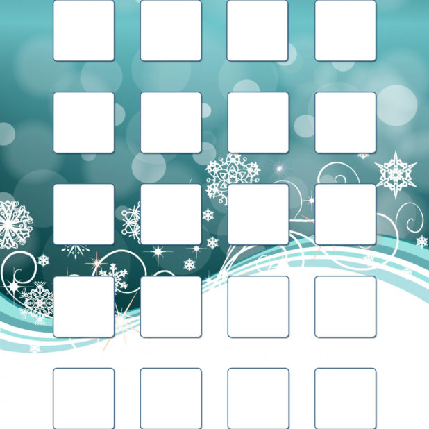 rak musim dingin hijau salju sederhana iPhone7 Plus Wallpaper
