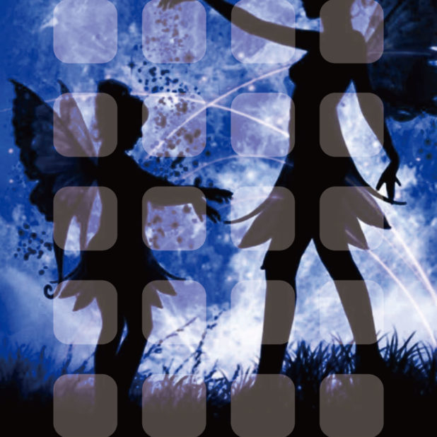 Ilustrasi rak wanita biru hitam iPhone7 Plus Wallpaper