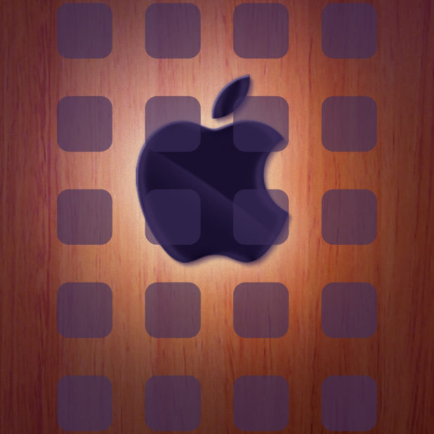 Logo Apple rak piring dingin coklat iPhone7 Plus Wallpaper