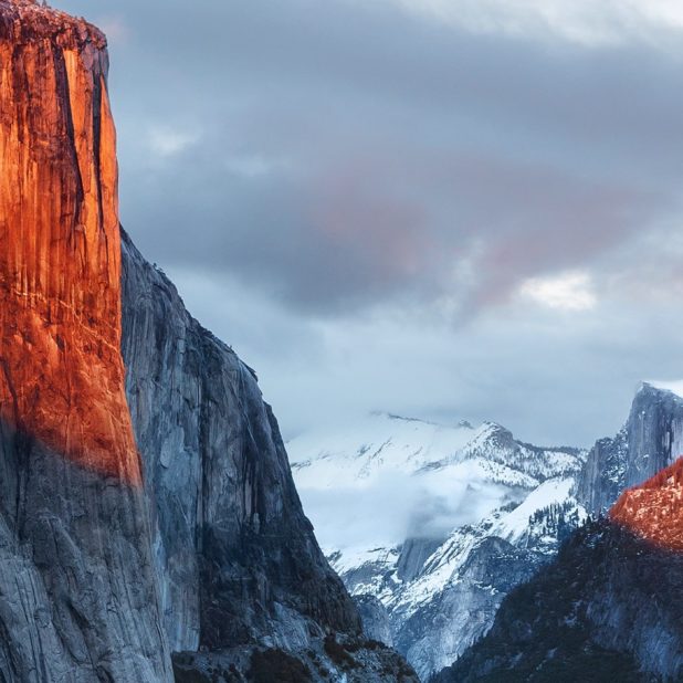 Pemandangan gunung El Capitan iPhone7 Plus Wallpaper