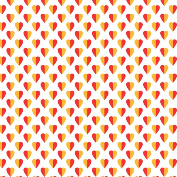 Pola Jantung merah oranye wanita-ramah putih iPhone7 Plus Wallpaper