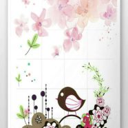 Wallpaper bunga burung iPhone8 Wallpaper