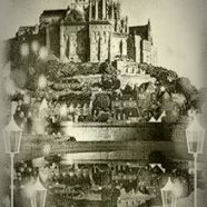 Mont Saint Michel Hitam Putih iPhone8 Wallpaper