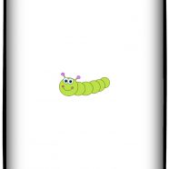 Ilustrasi Caterpillar iPhone8 Wallpaper