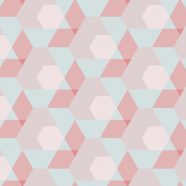pola geometris merah biru iPhone8 Wallpaper