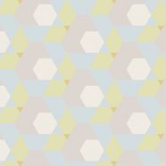 pola geometris kuning Biru iPhone8 Wallpaper