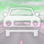 jalan mobil lanskap hijau iPhone8 Wallpaper