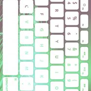 Keyboard Biru-hijau putih iPhone8 Wallpaper