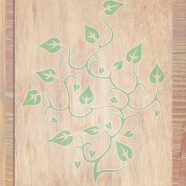 daun biji-bijian kayu Brown hijau iPhone8 Wallpaper