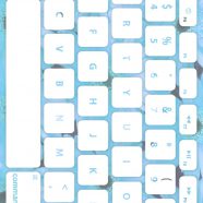 Keyboard bunga putih pucat iPhone8 Wallpaper