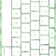 Keyboard daun hijau putih iPhone8 Wallpaper