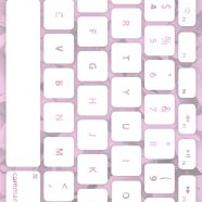 Keyboard daun momo putih iPhone8 Wallpaper