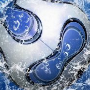 sepak bola biru keren iPhone8 Wallpaper