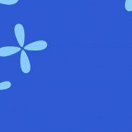 Ilustrasi bunga biru iPhone8 Wallpaper