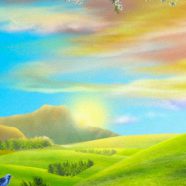 Ilustrasi bunga hijau alami iPhone8 Wallpaper