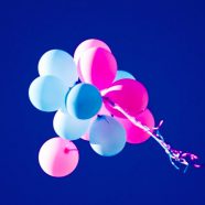 balon biru iPhone8 Wallpaper