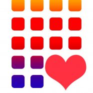 Jantung rak berwarna-warni iPhone8 Wallpaper