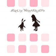 rak merah muda Alice untuk anak perempuan iPhone8 Wallpaper
