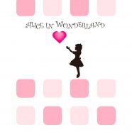 Hati rak merah muda Alice Perempuan iPhone8 Wallpaper