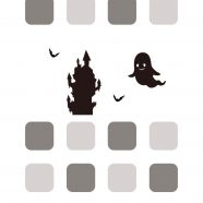 Monokrom abu hitam rak Halloween iPhone8 Wallpaper