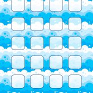 Ilustrasi gelombang air biru rak pola untuk wanita iPhone8 Wallpaper