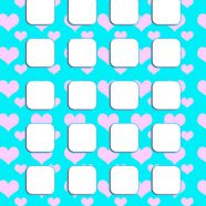 Pola jantung Tosui rak biru untuk anak perempuan iPhone8 Wallpaper