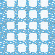 Pola ilustrasi rak air biru iPhone8 Wallpaper
