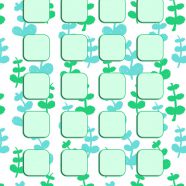 Pola ilustrasi hijau gadis dan wanita untuk rak iPhone8 Wallpaper