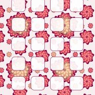 Pola ilustrasi bunga rak merah iPhone8 Wallpaper