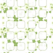 Pola semanggi ilustrasi rak putih hijau iPhone8 Wallpaper