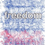 Ilustrasi kebebasan keren biru iPhone8 Wallpaper