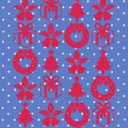 rak hadiah Natal biru merah iPhone8 Wallpaper