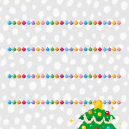 Pohon rak Natal berwarna-warni perak iPhone8 Wallpaper