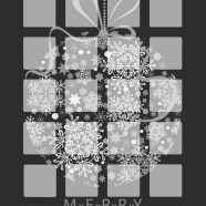 rak hitam Natal iPhone8 Wallpaper