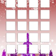 rak musim dingin salju pohon merah ungu gadis-gadis manis dan wanita untuk iPhone8 Wallpaper