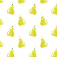 wanita-ramah kuning pola ilustrasi buah iPhone8 Wallpaper