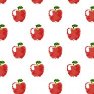 Pola ilustrasi buah apel wanita-ramah merah iPhone8 Wallpaper