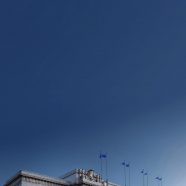 Bangunan lanskap biru iPhone8 Wallpaper
