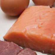 daging makanan dan telur ikan merah iPhone8 Wallpaper