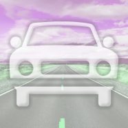 jalan mobil lanskap Warna merah jambu iPhone8 Wallpaper