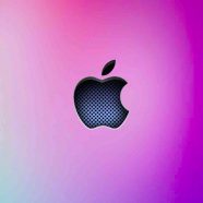 Logo Apple keren biru gin ungu iPhone8 Wallpaper