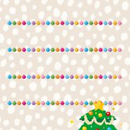 Pohon rak Natal berwarna-warni Persik iPhone8 Wallpaper