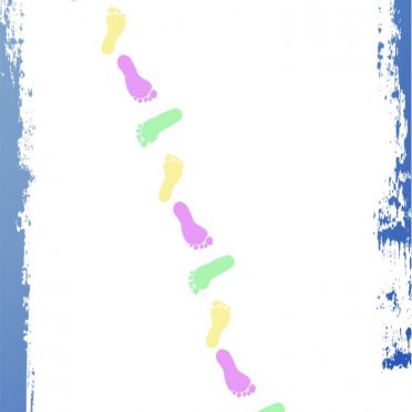 Jejak kaki biru iPhone8 Wallpaper