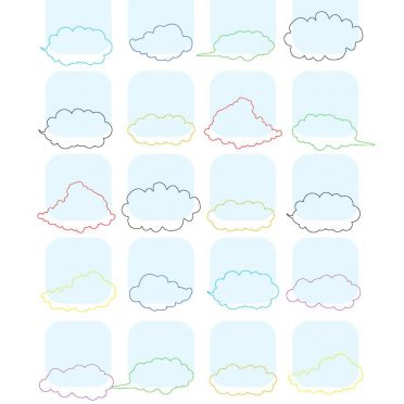 Awan rak sederhana biru warna-warni iPhone8 Wallpaper