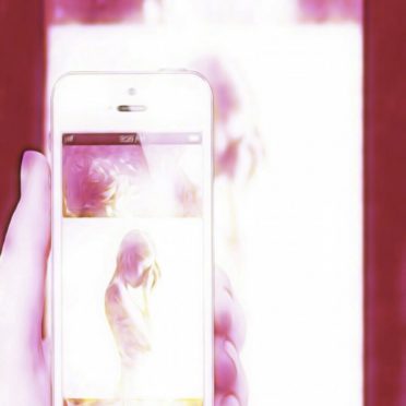Smartphone merah muda iPhone8 Wallpaper