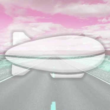 Landscape jalan airship Merah iPhone8 Wallpaper